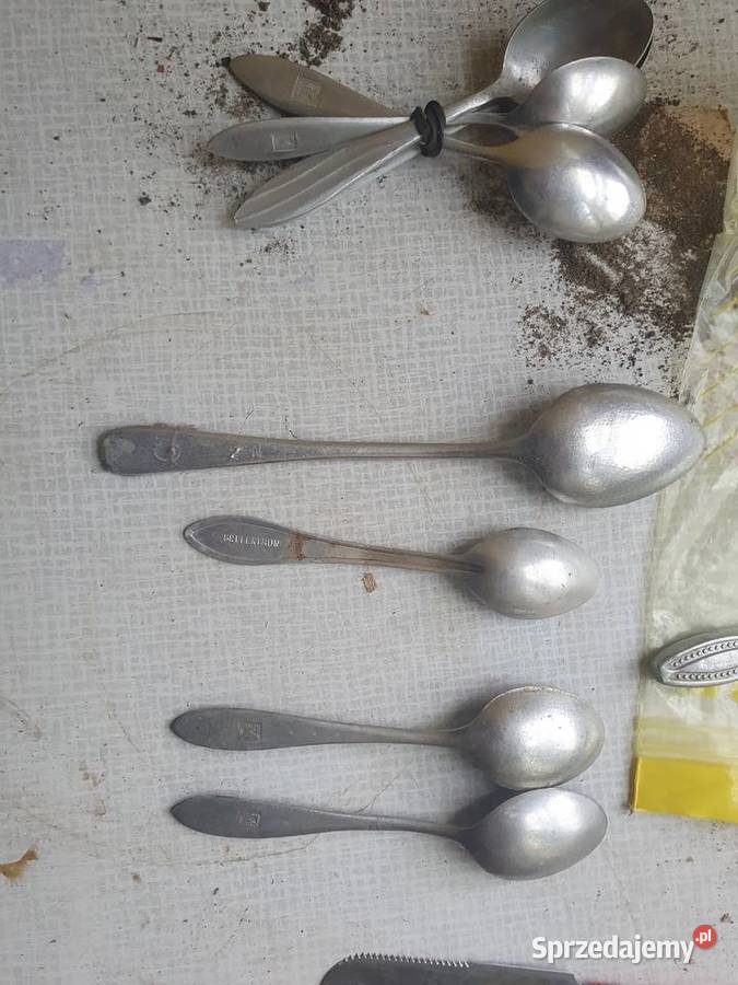 Sztućce aluminiowe stare PRL vintage