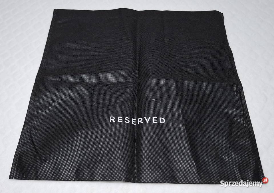 Worek woreczek materiałowy 39x39 Reserved czarny Czeladź