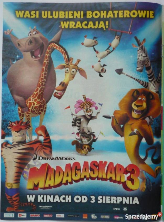 PLAKAT A4 MADAGASKAR 3 BRAVO SPORT Bydgoszcz