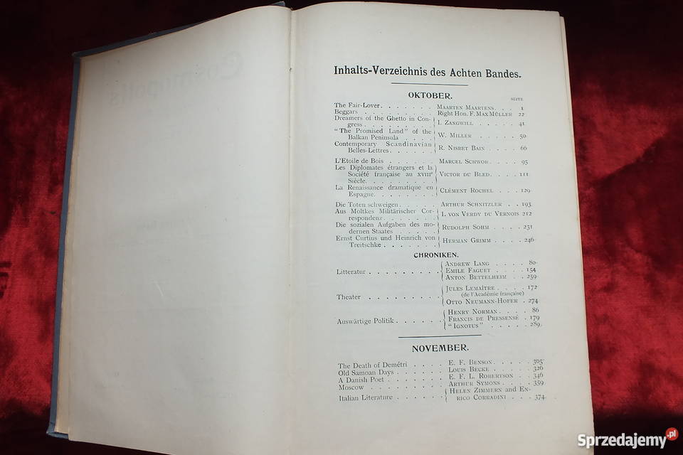 Stara powieść podróżnicza Cosmopolis z 1897 roku Żary