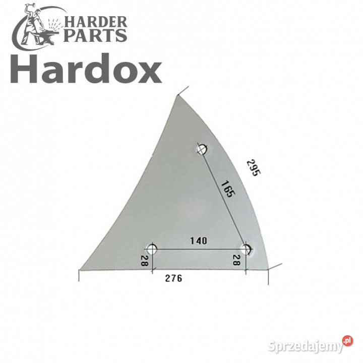 Pierś HARDOX 930770350L 930770370L do pługa Suwałki
