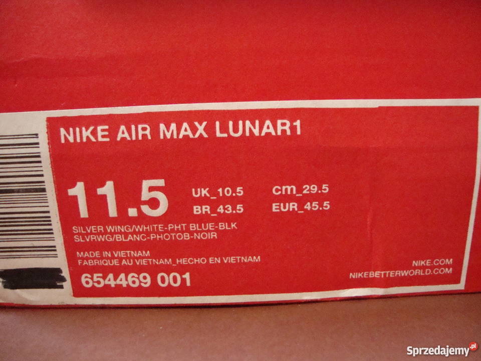 Nike Air Lunar 1 Silver Wing 455 NOWE niebieski Gniezno