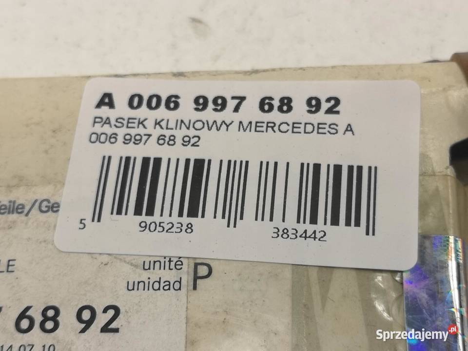 PASEK KLINOWY MERCEDES SL R107 7485 NOWY ORYG osobowe