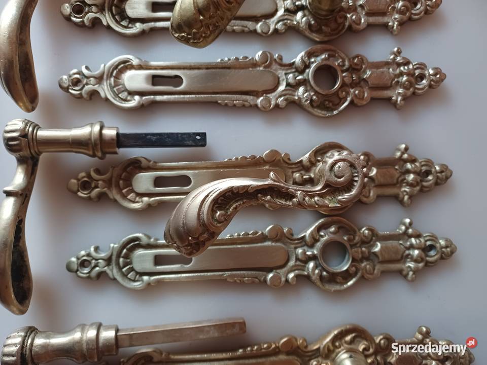 Klamki z szyldami Mosiądz Kolekcja Poznań sprzedam