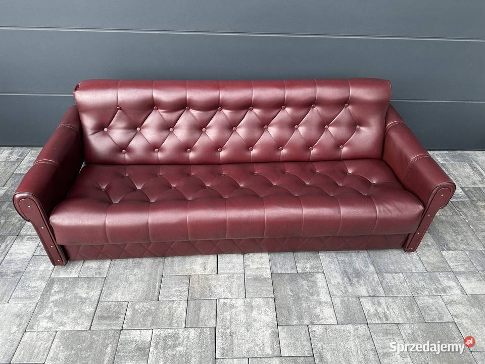 Sofa skórzana z fotelami 45cm
