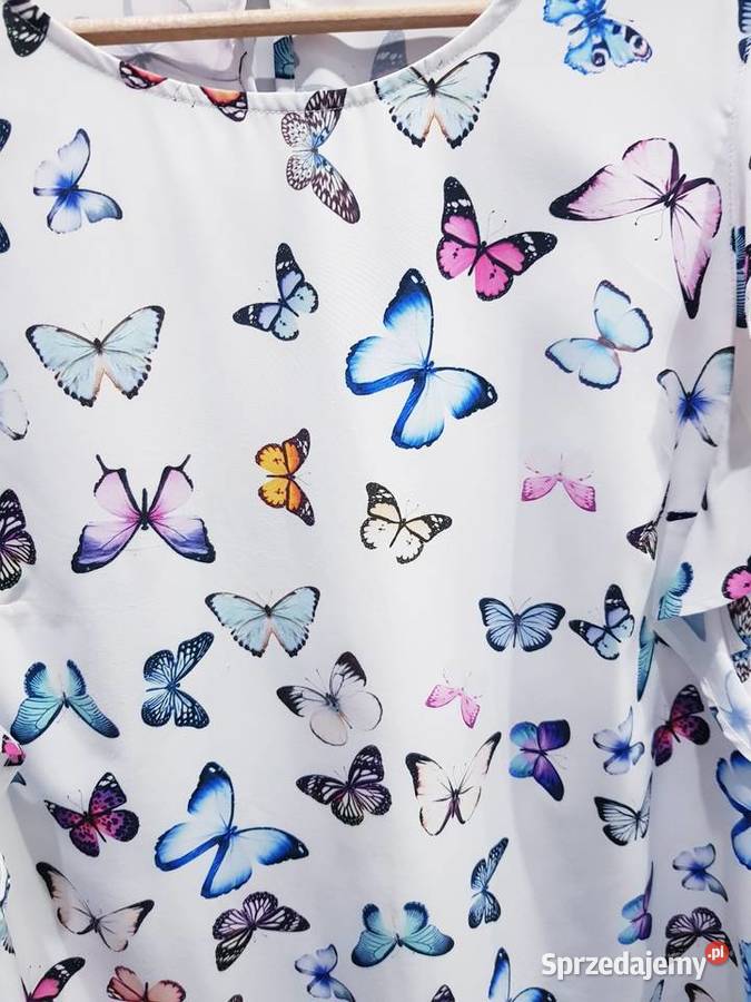 Wiosenna bluzeczka w kolorowe motyle R42 Dąbrowa Górnicza