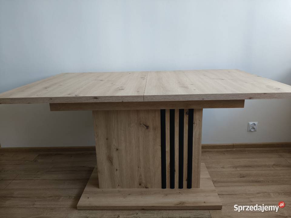 Stół rozkładany Dąb Artisan z lamelami 140180 śląskie Zabrze
