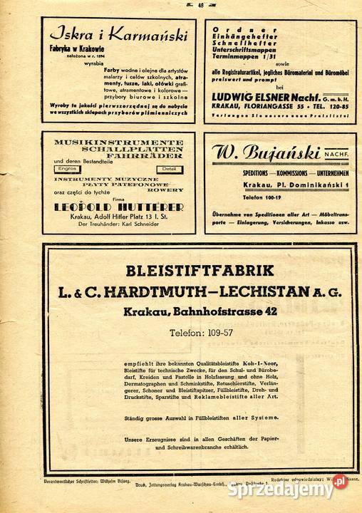 Biuletyn Izby Przemysłowo Handlowej w Krakowie 1 Rok wydania 1940 Szczecin