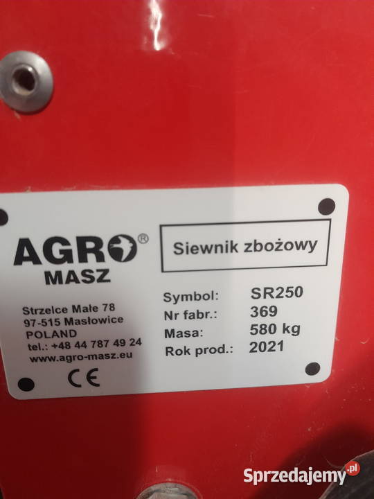 Siewnik agromasz sr 250 sprzedam