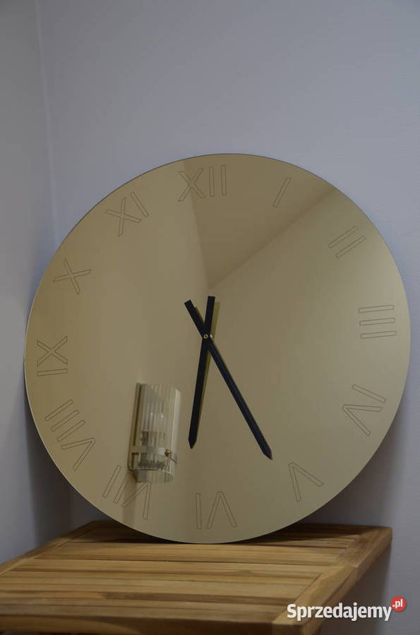 duży 60 włoski zegar ścienny glamour lustrzany lubelskie Zamość