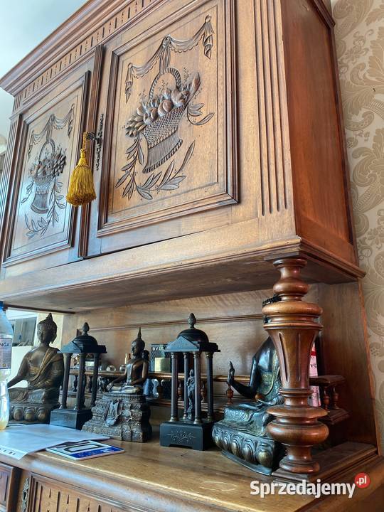 Antyk stary drewniany kredens mebel Bystrzyca Kłodzka