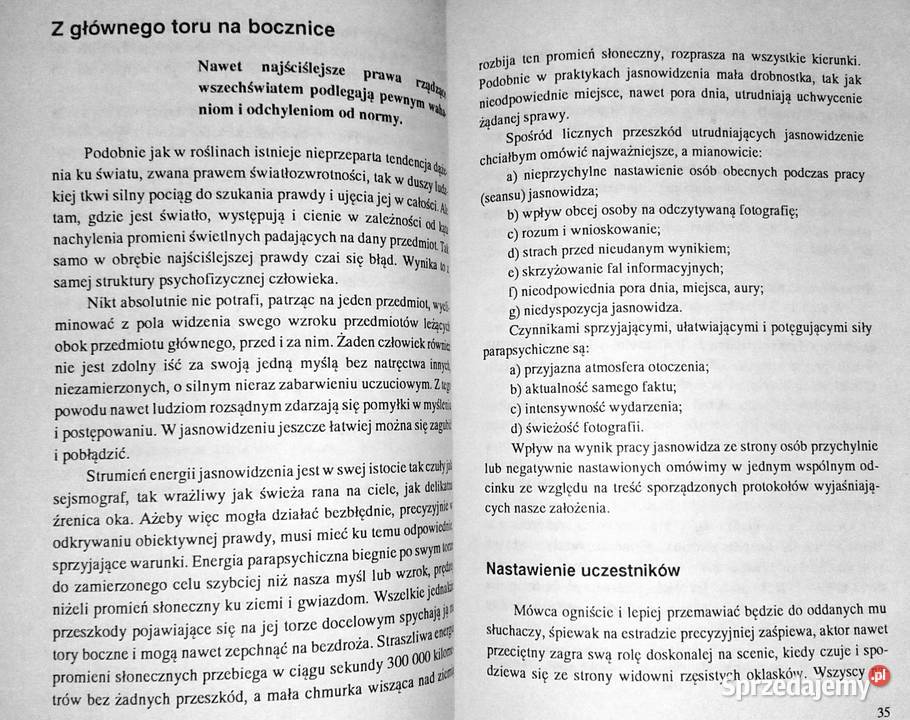 Moje widzenie świata Parapsychologia w życiu O Chełm