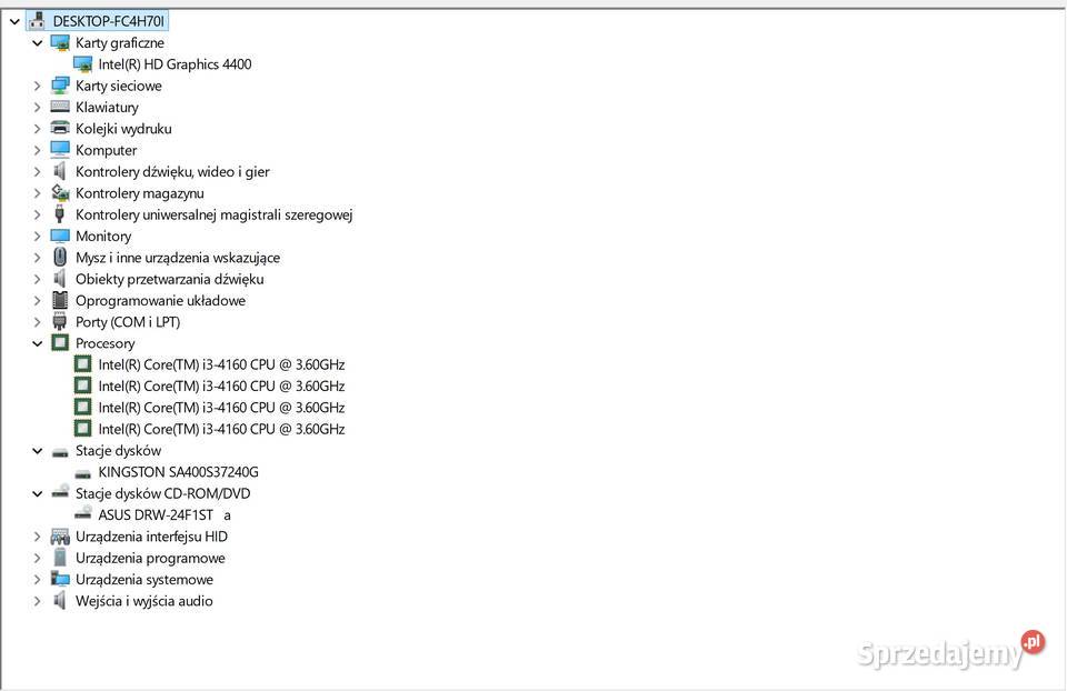 Komputer biurowy PC Windows 11 i3 2x 36Ghz 12GB Komputery stacjonarne