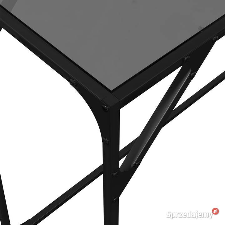 Stolik kawowy z czarnym szklanym blatem 98x35x81 Stoły Warszawa