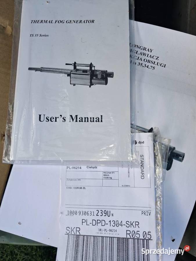 Zamgławiacz termiczny TS 35A LONGRAY model 35A Pozostałe Sierzchowy sprzedam