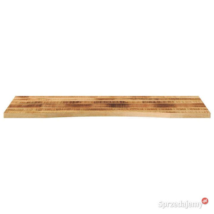 Blat biurka z wycięciem 120x50x25 surowe drewno Blaty Warszawa