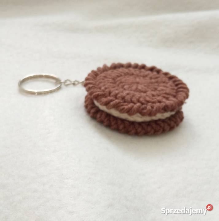 Ciasteczko Oreo wykonane na szydełku brelok Łask