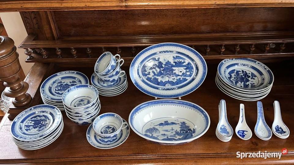 Orientalny niebieskobiały półmisek Made in Chiny pomorskie Gdańsk sprzedam