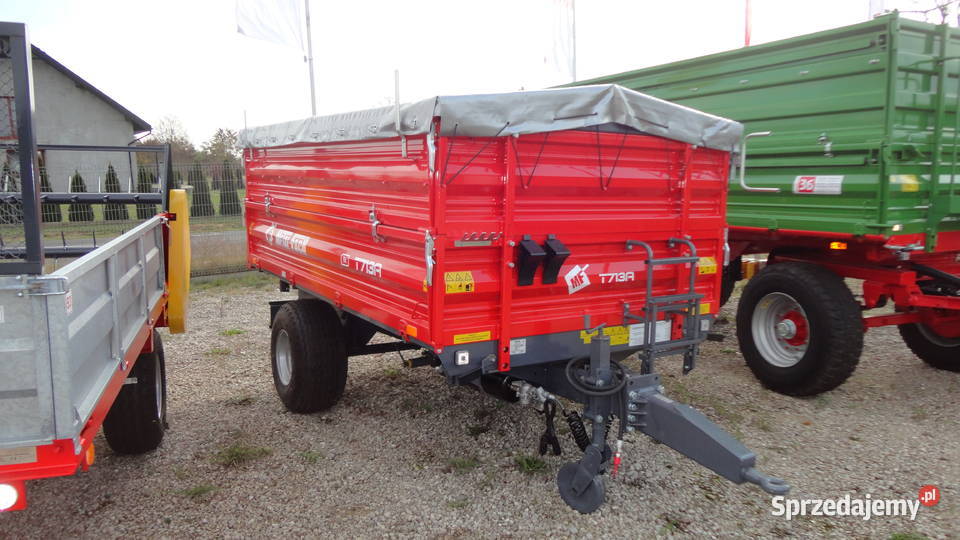 Przyczepa jednoosiowa MetalFach T703A1 5T Rolnictwo łódzkie Sulejów