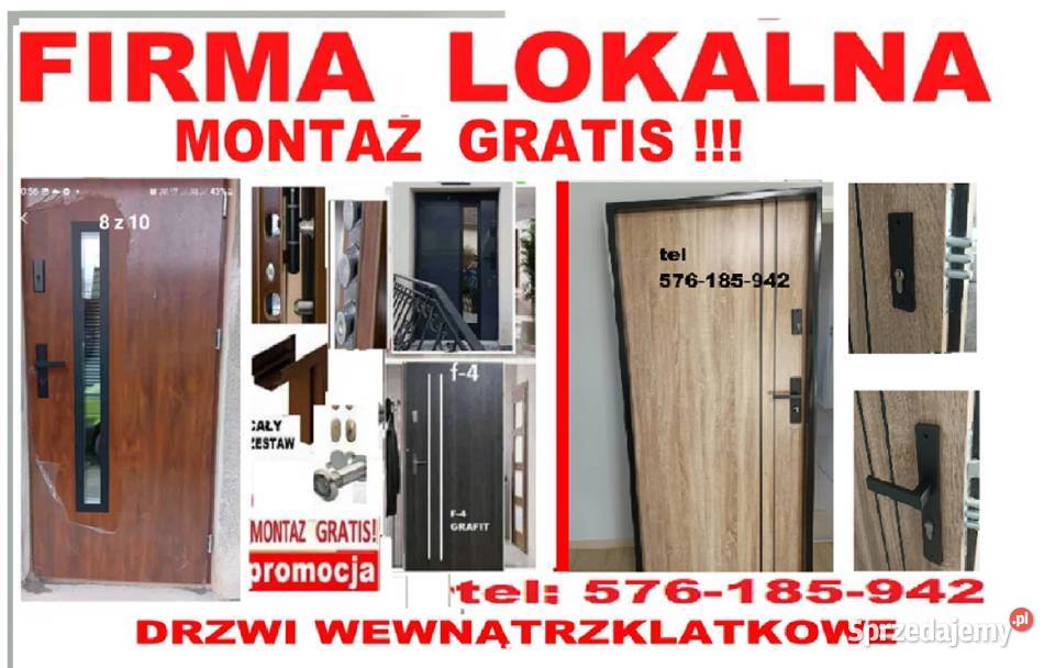Drzwi zewnętrzne wejściowe do mieszkania w bloku Drzwi zewnętrzne Łaziska Górne