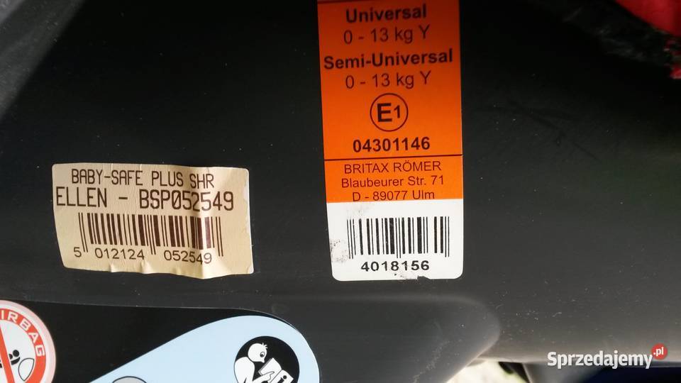 Fotelik samochodowy nosidełko Britax Romer Baby Jaworzno sprzedam