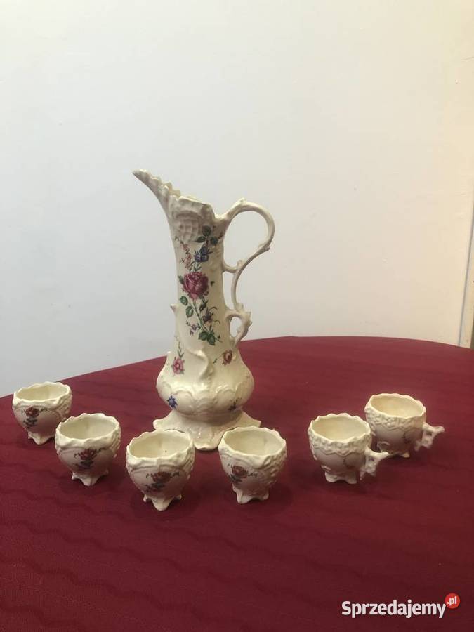 Zestaw Antycznej Ceramiki Dzbanek i Sześć małopolskie