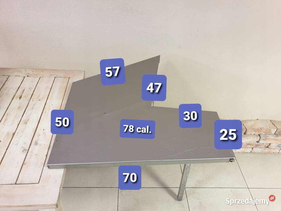 Blat nierdzewny z nogą Biznes i Przemysł sprzedam