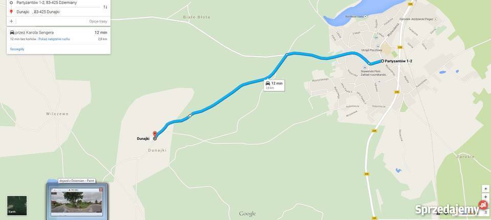 Działka siedliskowa w miejscowości Dunajki pomorskie Dunajki