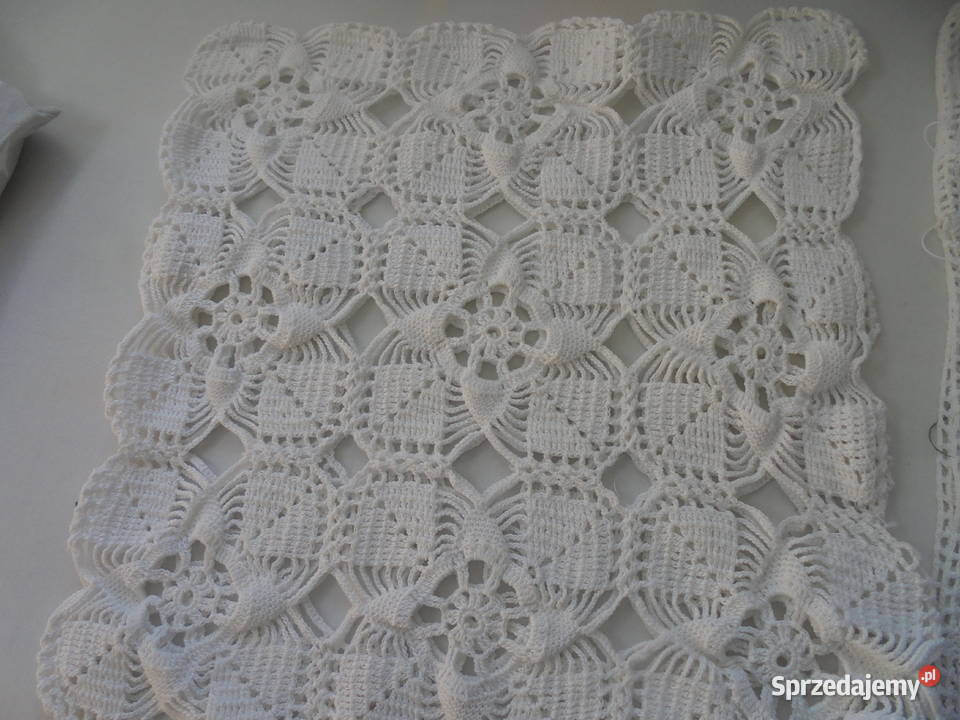 poszewka szydełkowa3636 nowa biały Włocławek