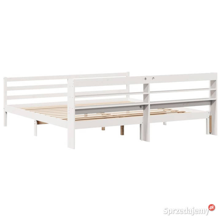Rama łóżka z zagłówkiem bez materaca biała 82cm Warszawa sprzedam