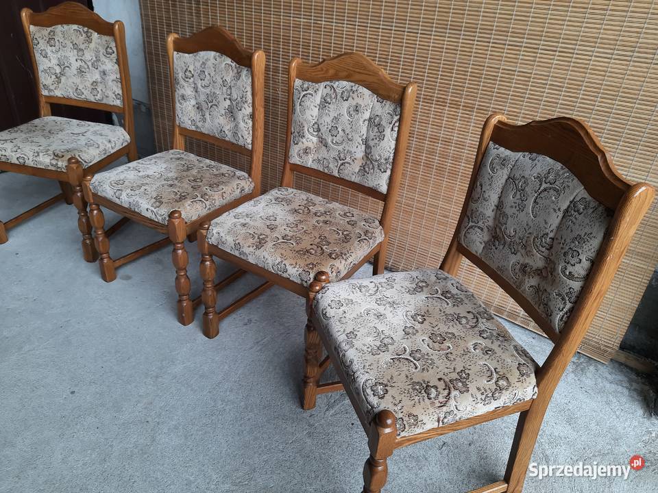 komplet krzeseł 4 sztuki 555 Stoły, krzesła, biurka Byczyna sprzedam