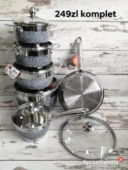 Garnki nierdzewne szare łódzkie