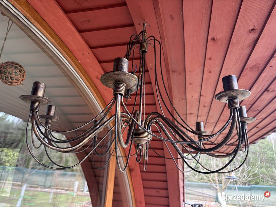 Lampa Żyrandol wiszący czarny w stylu Bytom sprzedam