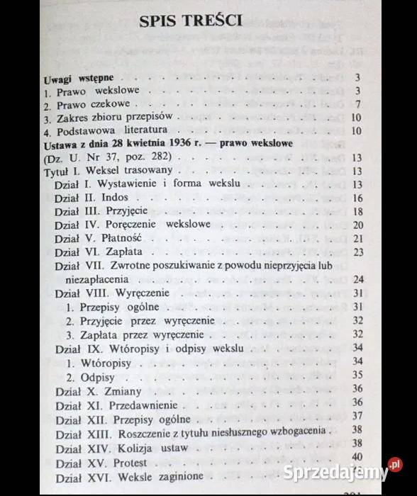Prawo wekslowe i czekowe Andrzej Wiśniewski miękka lubelskie Chełm sprzedam