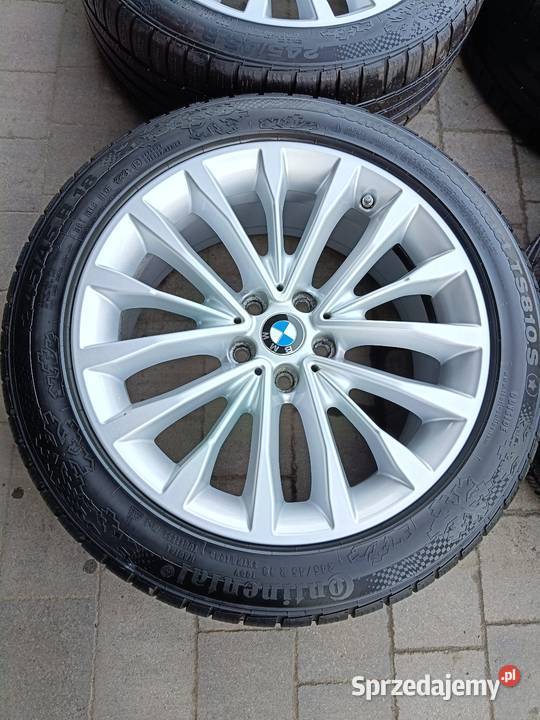 Alufelgi BMW 5x112 ET30 18 z nowymi Zimowymi warmińsko-mazurskie sprzedam
