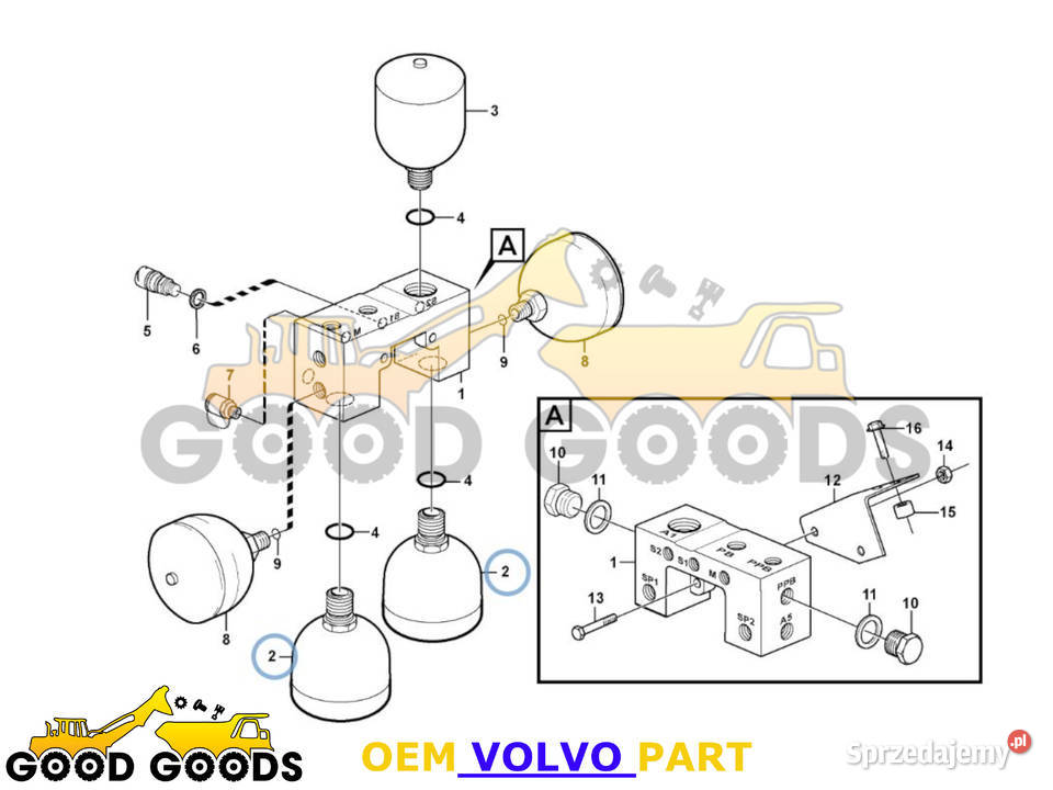 VOLVO AKUMULATOR GAZOWY 11173693 4872214 Władysławów