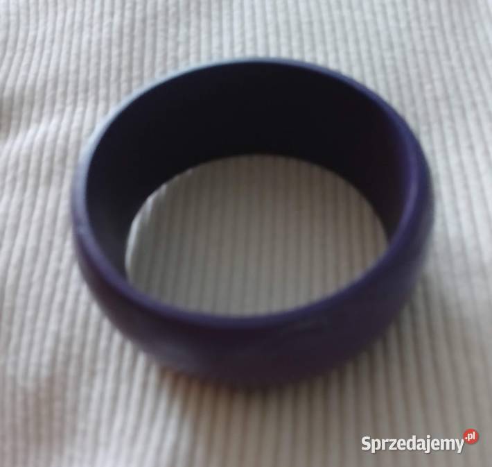 BRANSOLETKA drewniana bangle fioletowa sztywna Poznań sprzedam