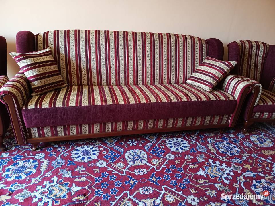 Rozkładana kanapa dwa fotele Dąbrowa Górnicza