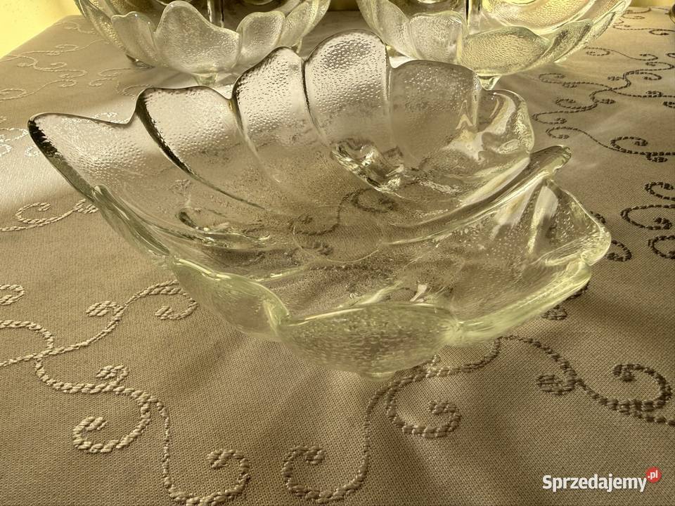 Salaterki 3 Liść Grube Szkło 300 ml Miseczki sprzedam