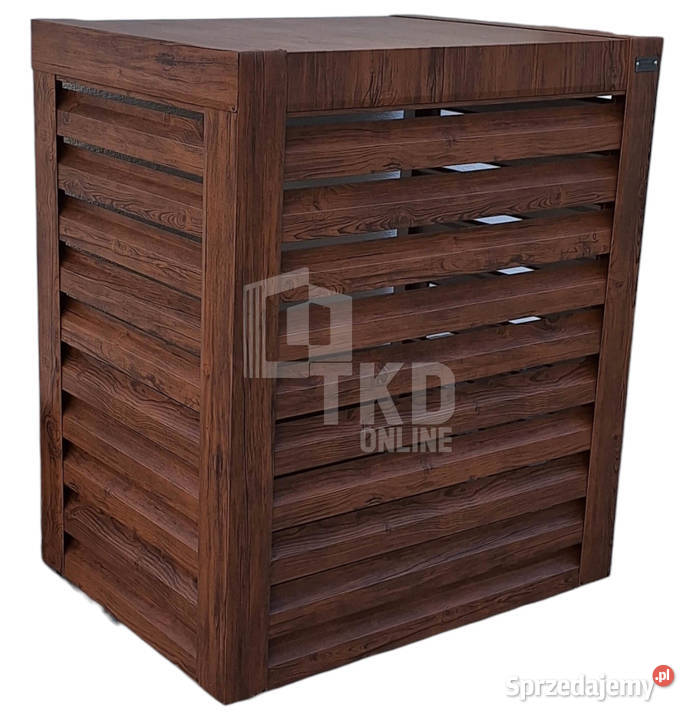 Osłona pompy ciepła 80x40x120 ciemny orzech