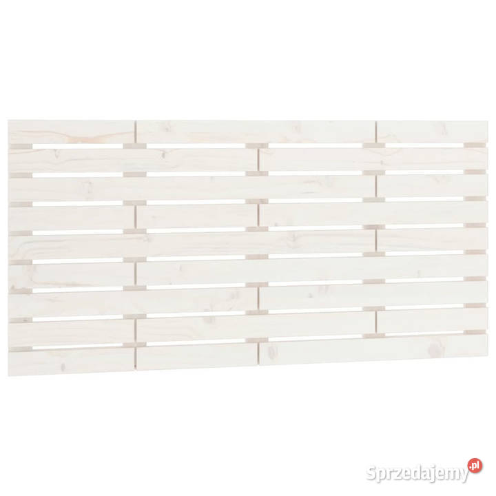 Wezgłowie łóżka białe 126x3x63 lite drewno mazowieckie Warszawa