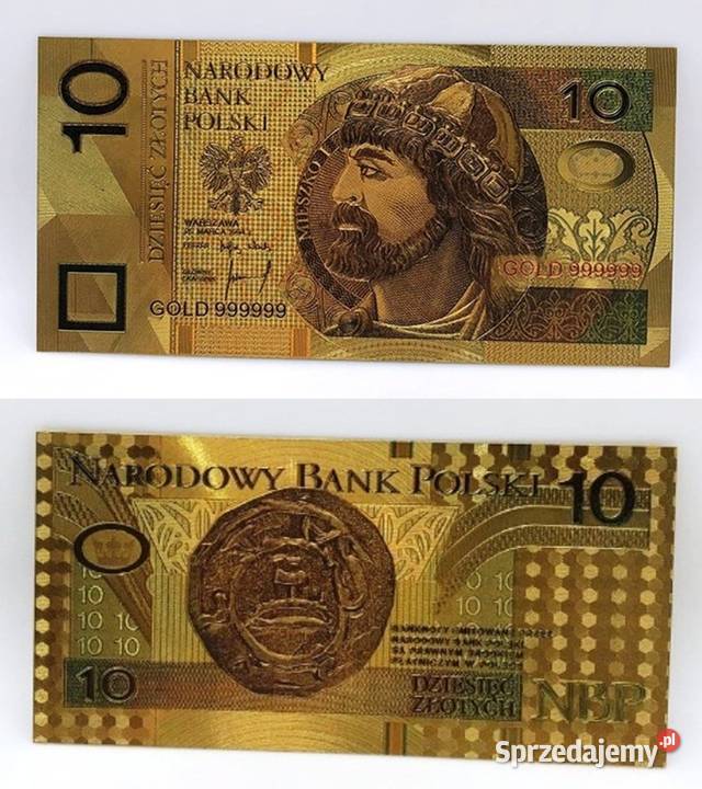 ZŁOTE Banknoty 24 Karat Papież Chrobry Mieszko Sosnowiec