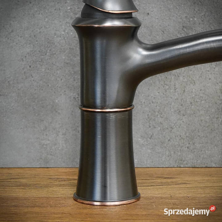 Bateria umywalkowa stojąca czarna LONDYN niska Baterie łazienkowe Chmielnik