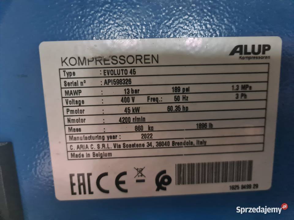 Kompresor śrubowy ALUP EVOLUTO 45 Zduny