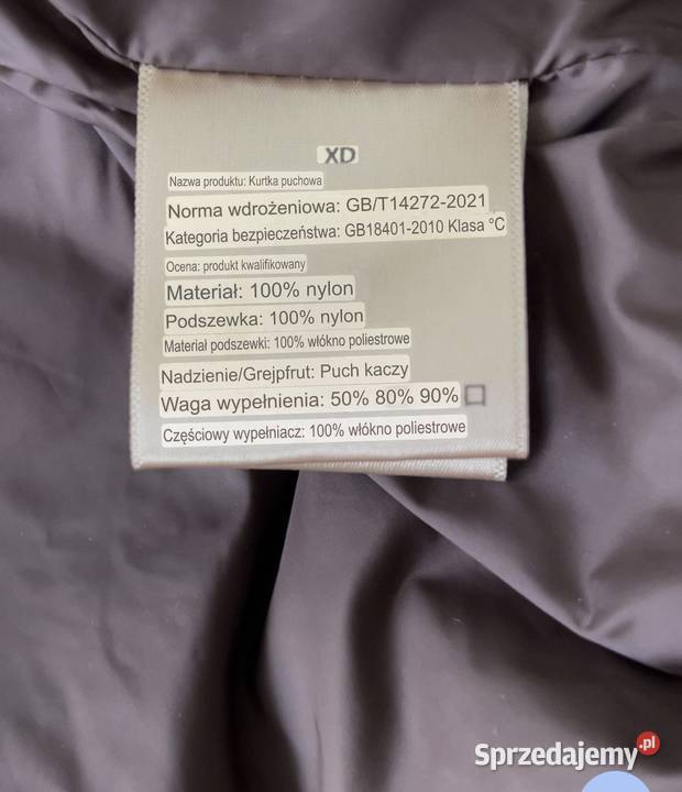 Kurtka zimowa brązowa kurtka puchowa czekoladowa Wyszków
