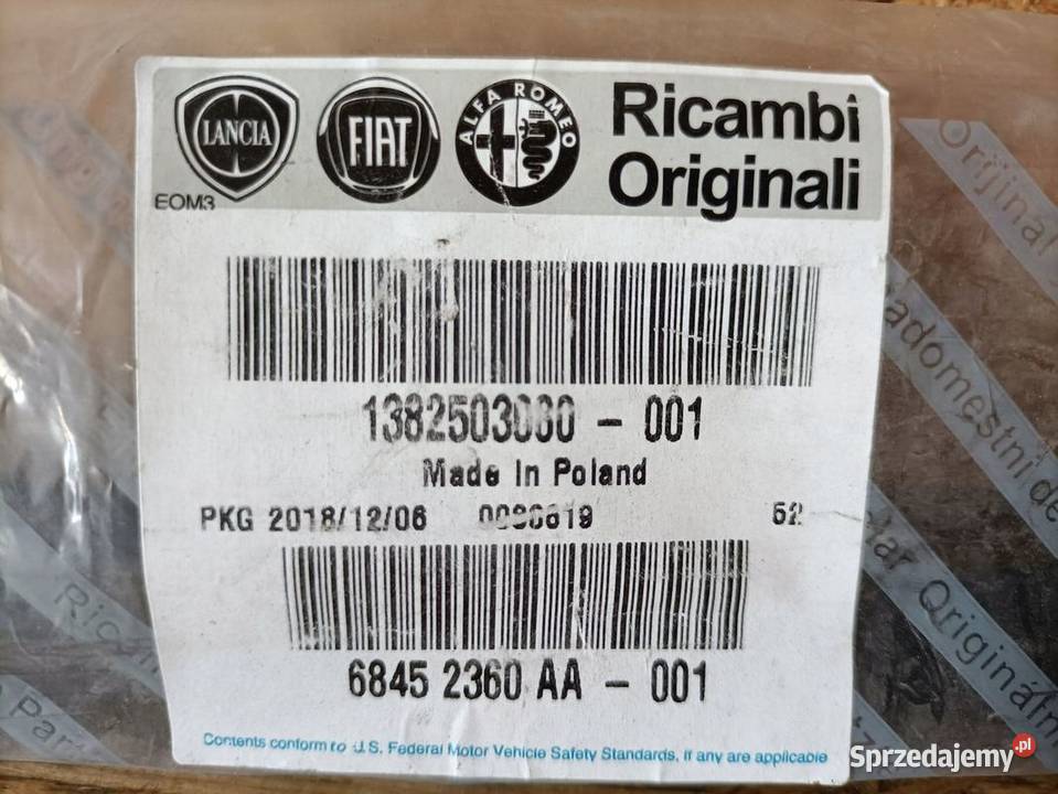 PEUGEOT CITROEN FIAT USZCZELKA MASKI 1612309180 Pleszew