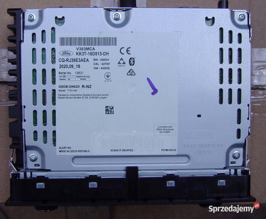 FORD TRANSIT RADIO DAB BLUETOOTH KK3T18D815DH śląskie Katowice sprzedam