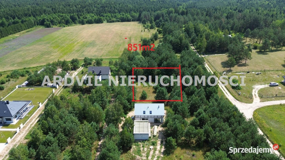 Działka Ciasne Chmielna 851m2