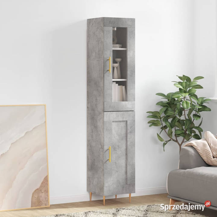 Wysoka szafka szarość betonu 345x34x180 Pozostałe Warszawa sprzedam
