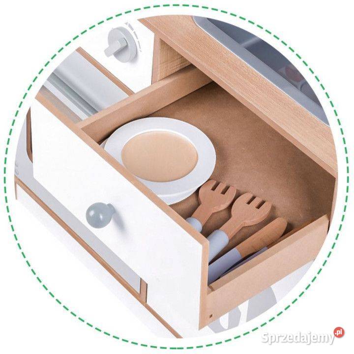 Drewniana kuchnia XXL przybory kuchenne Ecotoys Zabawki Bielsk Podlaski